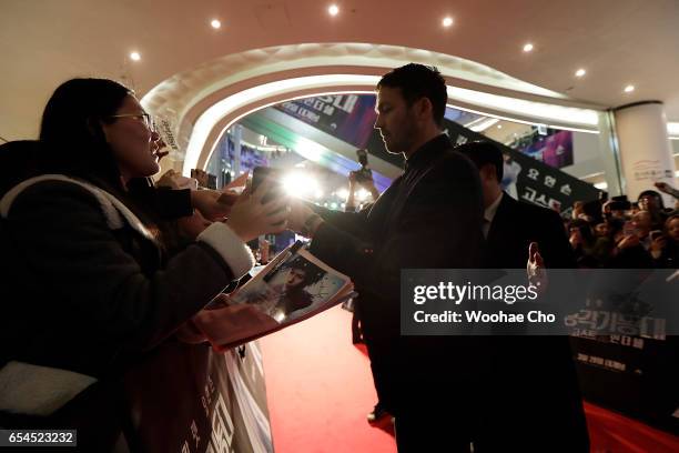 Rupert Sanders, director of "Ghost In The Shell" attends the Korean Red Carpet Fan Event of the Paramount Pictures release the film at Lotte World...