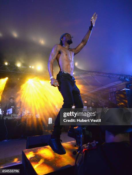 Recording artist performs onstage at the Mass Appeal music showcase during 2017 SXSW Conference and Festivals at Stubbs on March 16, 2017 in Austin,...