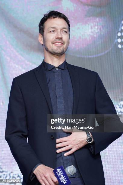 Director Rupert Sanders attends the Korean Red Carpet Fan Event of the Paramount Pictures release "Ghost In The Shell" at Lotte World Tower Mall on...