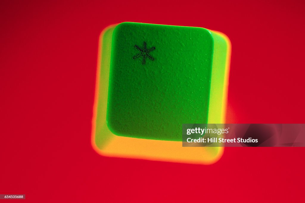 Green Asterisk Keyboard Key