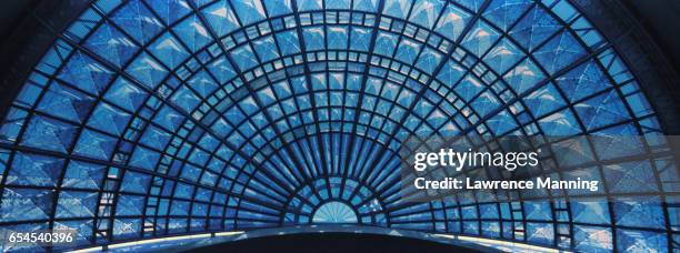 skylight at union station in los angeles - union station los angeles stock pictures, royalty-free photos & images