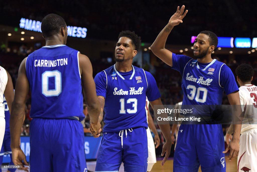 NCAA Basketball Tournament - First Round - Greenville - Seton Hall v Arkansas