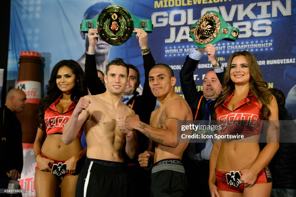 BOXING: MAR 17 Golovkin v Jacobs Weigh-in