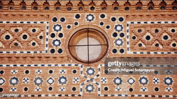 church of saint martin the tours in torralba de jiloca - mudéjar stock pictures, royalty-free photos & images