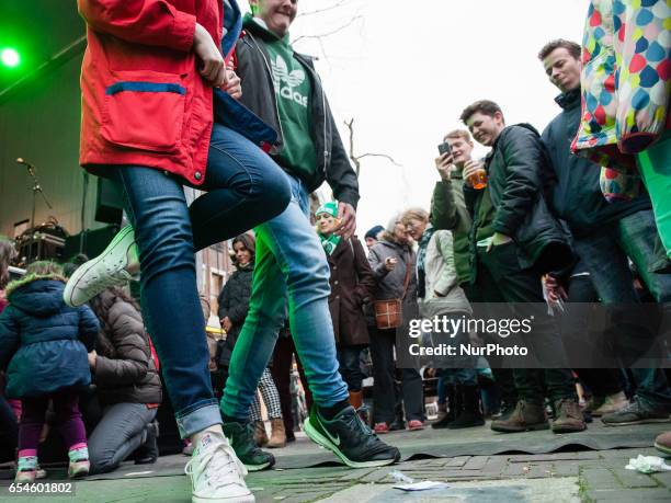 People celebrate St. Patrick's day for the seventh time in the Dutch city of The Hague on 17 march 2017. This is the largest celebration of St....