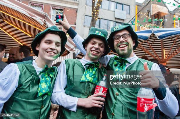 People celebrate St. Patrick's day for the seventh time in the Dutch city of The Hague on 17 march 2017. This is the largest celebration of St....