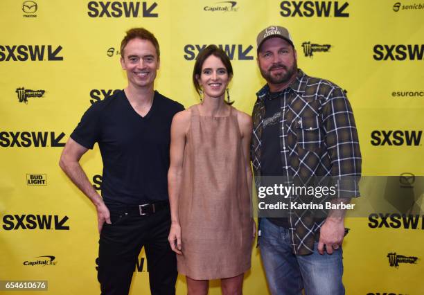 Worldwide Digital Music of Amazon Steve Boom, Hannah Karp of The Wall Street Journal and recording artist Garth Brooks attend 'A Conversation With...