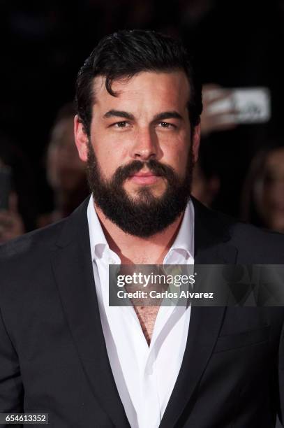 Spanish actor Mario Casas attends the 20th Malaga Film Festival 2017 opening ceremony at the Cervantes Theater on March 17, 2017 in Malaga, Spain.