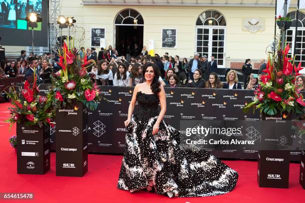 Spanish singer Diana Navarro attends the 20th Malaga Film Festival 2017 opening ceremony at the Cervantes Theater on March 17, 2017 in Malaga, Spain.