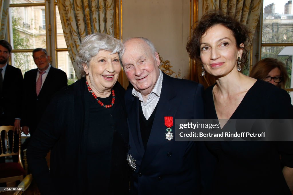 Michel Bouquet Is Elevated To The Rank Of "Grand Officier De La Legion D'Honneur" In Paris