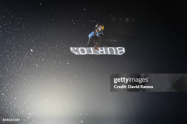 Roope Tonteri of Finland competes in the Men's Snowboard Big Air final on day ten of FIS Freestyle Ski & Snowboard World Championships 2017 on March...