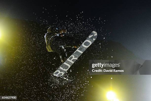 Roope Tonteri of Finland competes in the Men's Snowboard Big Air final on day ten of FIS Freestyle Ski & Snowboard World Championships 2017 on March...