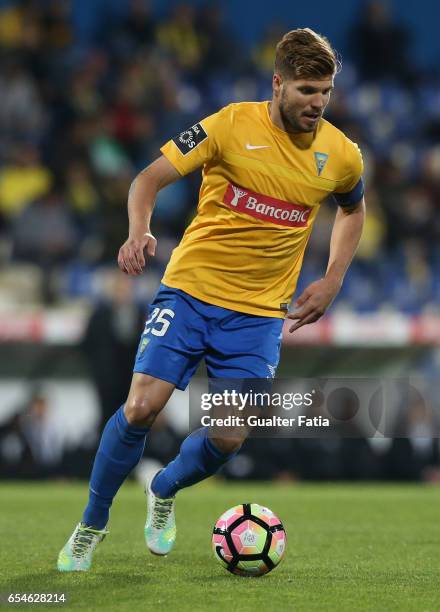 Estoril's midfielder Diogo Amado from Portugal in action during the Primeira Liga match between GD Estoril Praia and Boavista FC at Estadio Antonio...