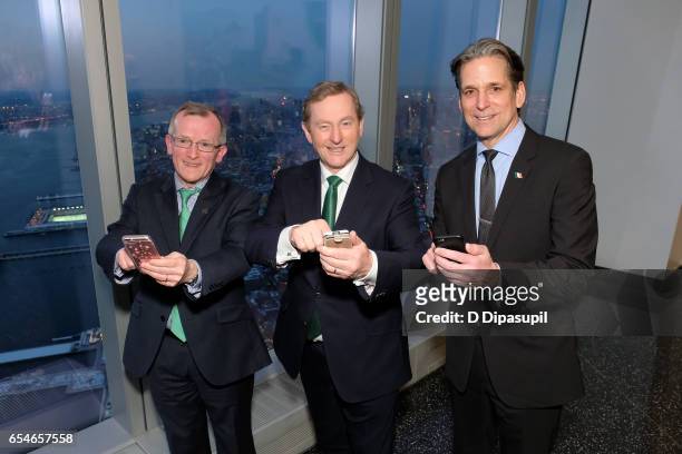 Tourism Ireland CEO Niall Gibbons, Irish Prime Minister Enda Kenny, and Legends General Manager and Vice President John Urban attend as Tourism...