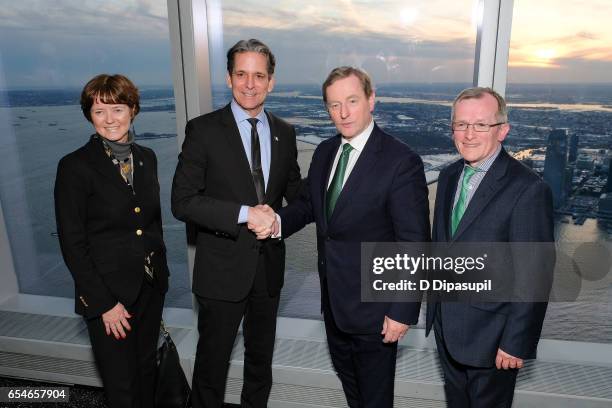 Tourism Ireland Executive Vice President Alison Metcalfe, Legends General Manager and Vice President John Urban,? Irish Prime Minister Enda Kenny,...