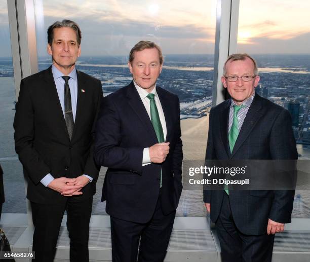 Legends General Manager and Vice President John Urban, Irish Prime Minister Enda Kenny, and Tourism Ireland CEO Niall Gibbons attend as Tourism...