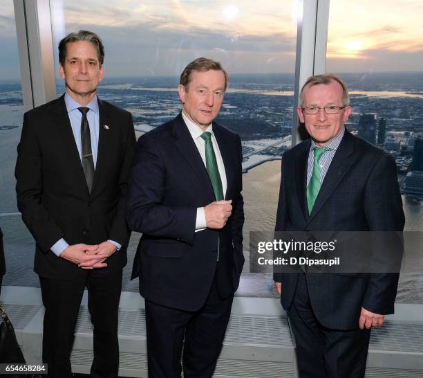 Legends General Manager and Vice President John Urban, Irish Prime Minister Enda Kenny, and Tourism Ireland CEO Niall Gibbons attend as Tourism...