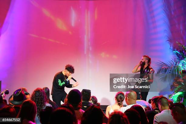 Chal and Wissam Ghorayeb perform onstage at the Belvedere Vodka x Noisey: Behind The Scene event at SXSW on March 17, 2017 in Austin, Texas.