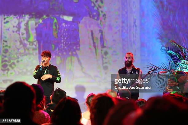 Chal and Wissam Ghorayeb perform onstage at the Belvedere Vodka x Noisey: Behind The Scene event at SXSW on March 17, 2017 in Austin, Texas.