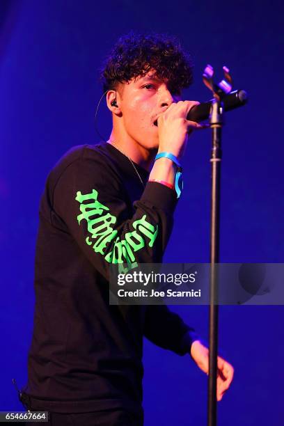 Chal performs onstage at the Belvedere Vodka x Noisey: Behind The Scene event at SXSW on March 17, 2017 in Austin, Texas.