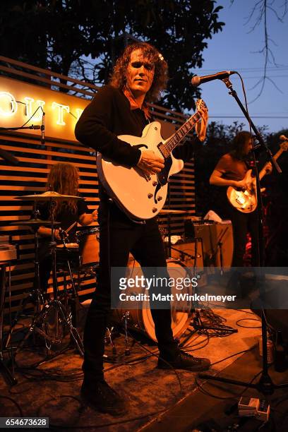 Singer/guitarist Mike Brandon of The Mystery Lights performs during the Levis Outpost Rollingstone 2017 SXSW Conference and Festivals on March 17,...
