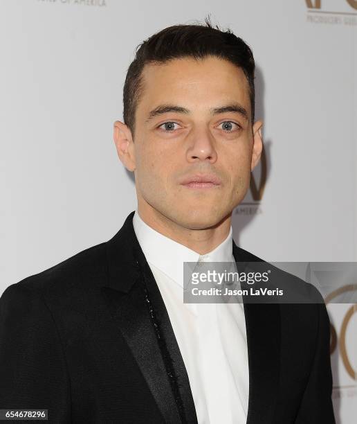 Actor Rami Malek attends the 28th annual Producers Guild Awards at The Beverly Hilton Hotel on January 28, 2017 in Beverly Hills, California.