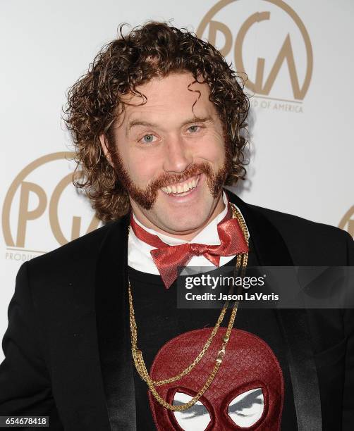 Actor T.J. Miller attends the 28th annual Producers Guild Awards at The Beverly Hilton Hotel on January 28, 2017 in Beverly Hills, California.