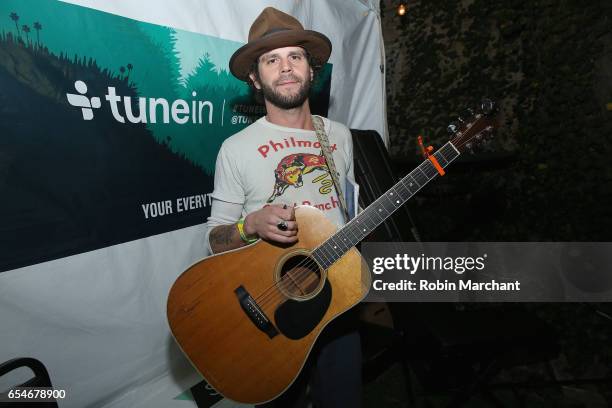 Langhorne Slim poses for a photo at TuneIn Studios @ SXSW 2017 on Friday, March 17th 2017 in Austin, TX.