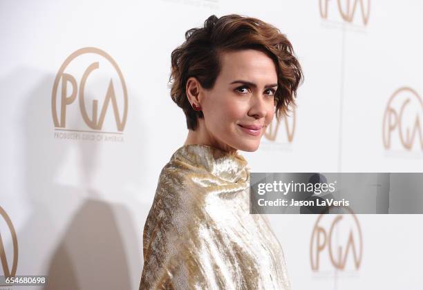 Actress Sarah Paulson attends the 28th annual Producers Guild Awards at The Beverly Hilton Hotel on January 28, 2017 in Beverly Hills, California.