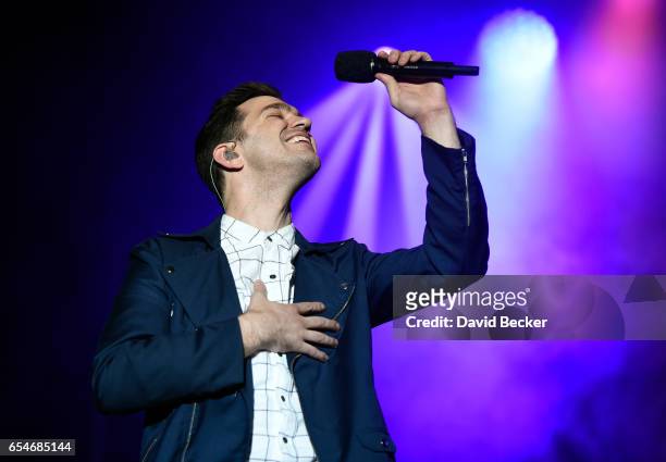 Recording Artist Andy Grammer performs during the Spring Fling concert at the Red Rock Resort on March 17, 2017 in Las Vegas, Nevada.