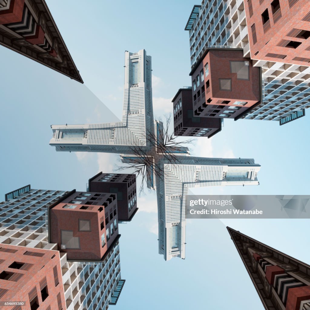 Geometric cityscape