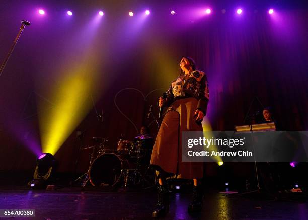 Daya performs on stage at Rio Theatre on March 17, 2017 in Vancouver, Canada.