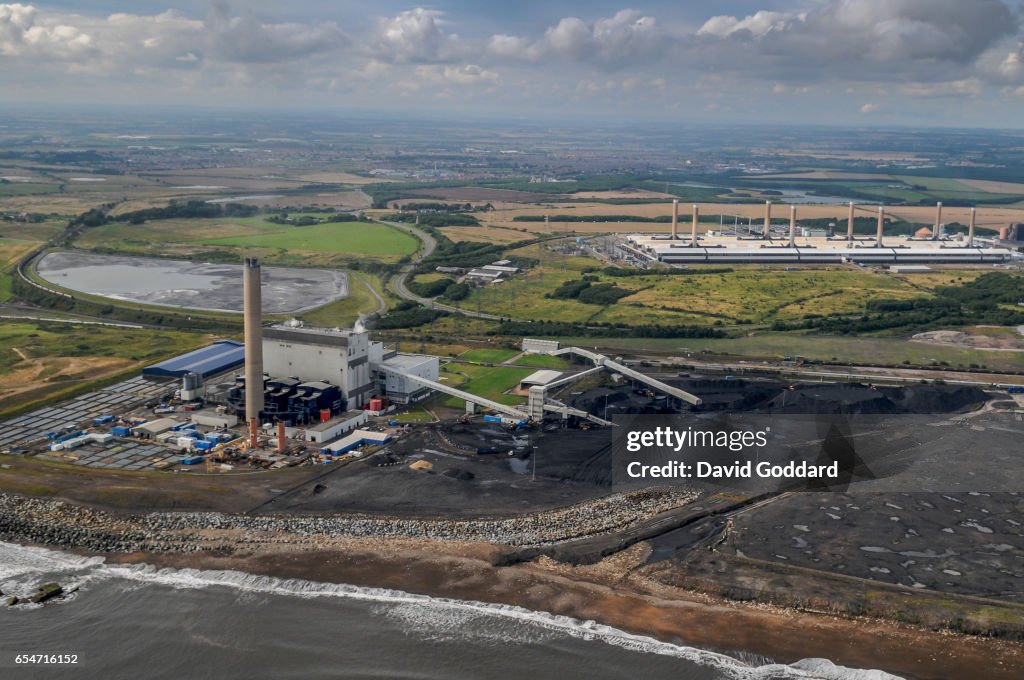 Aerial photograph of Lynemouth Power Station, Northumberland