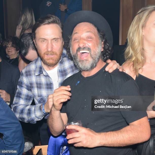 David Guetta and Thierry Guetta attend day one of TAO, Beauty & Essex, Avenue and Luchini LA Grand Opening on March 16, 2017 in Los Angeles,...