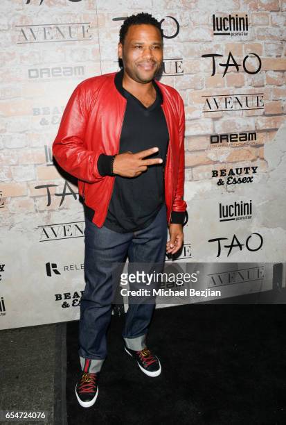 Anthony Anderson attends day one of TAO, Beauty & Essex, Avenue and Luchini LA Grand Opening on March 16, 2017 in Los Angeles, California.