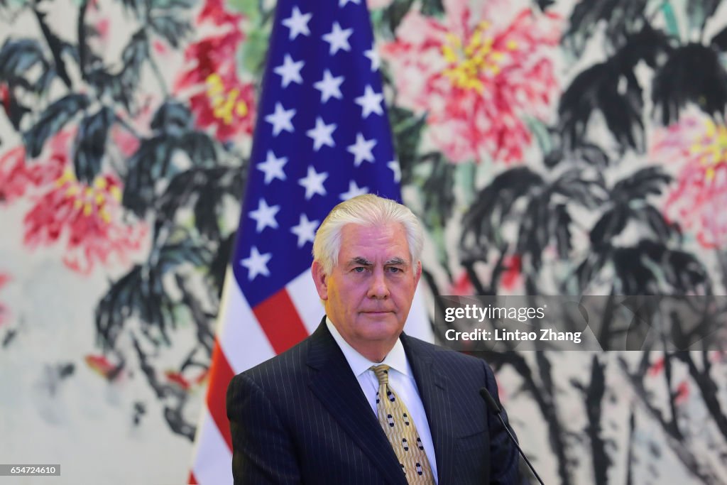 U.S. Secretary Of State Rex Tillerson In Beijing