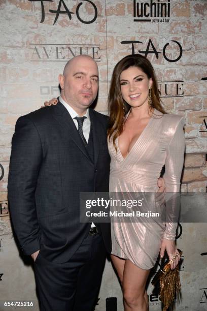 Chef / Partner Chris Santos and Guest attend day one of TAO, Beauty & Essex, Avenue and Luchini LA Grand Opening on March 16, 2017 in Los Angeles,...