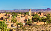 Buildings in Ouarzazate, a city in south-central Morocco