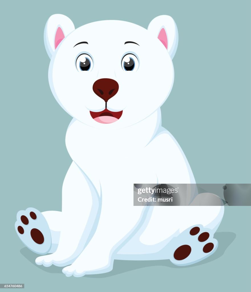 Cute Dibujos Animados De Oso Polar Ilustración de stock - Getty Images