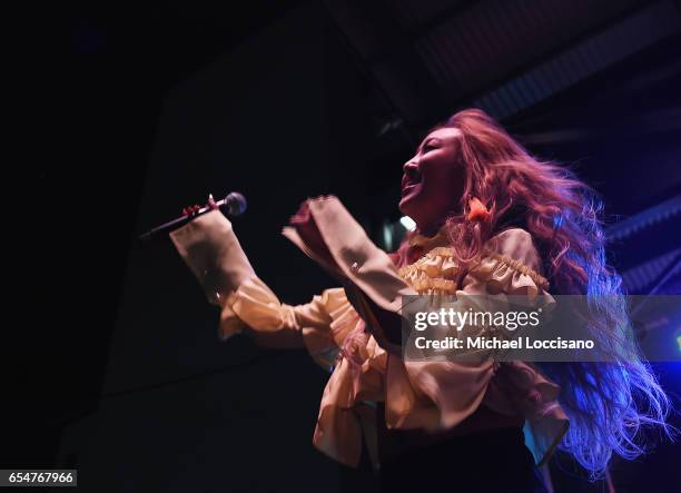 Singer Hyolyn performs at KPop Night Out during 2017 SXSW Conference and Festivals at The Belmont on March 17, 2017 in Austin, Texas.