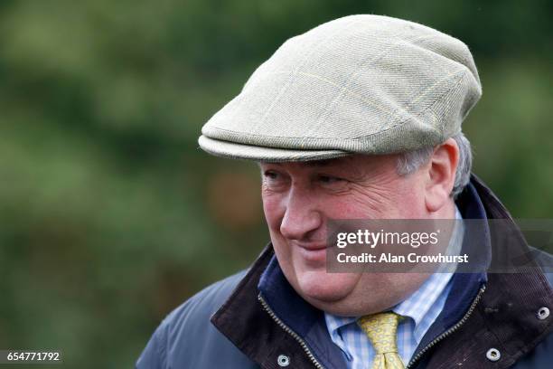 Paul Nicholls poses at Kempton Park on March 18, 2017 in Sunbury, England.