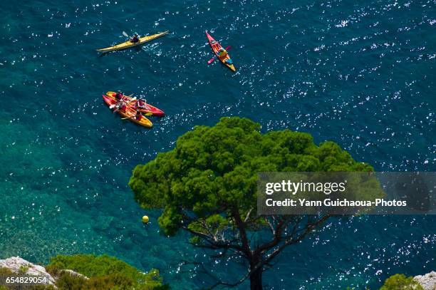 the calanque de sugiton, marseille, bouches du rhone, france - marseille people stock pictures, royalty-free photos & images