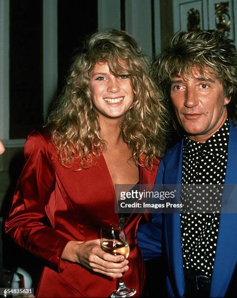 Rod Stewart and Rachel Hunter circa 1991 in New York City.