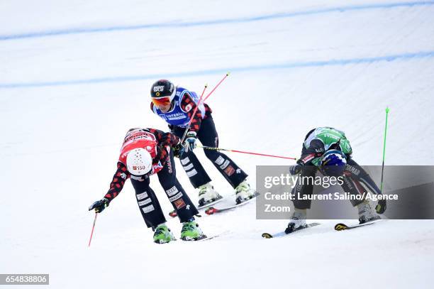 Marielle Thompson of Canada competes, Marielle Berger Sabbatel of France competes, Georgia Simmerling of Canada competes during the FIS Freestyle Ski...