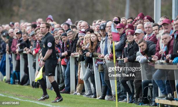 South Shields fans during the South Shields v Coleshill: FA Vase Semi-Final, Second Leg on March 18, 2017 in South Shields, England.