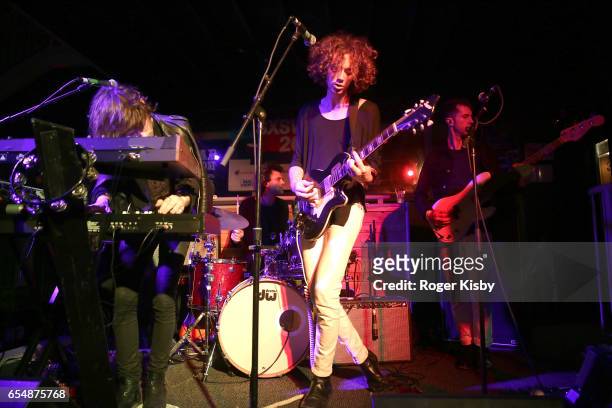 The Warbly Jets perform onstage at The Grammy Museum Presents Homegrown Los Angeles at Tap Room at the Market on March 17, 2017 in Austin, Texas.
