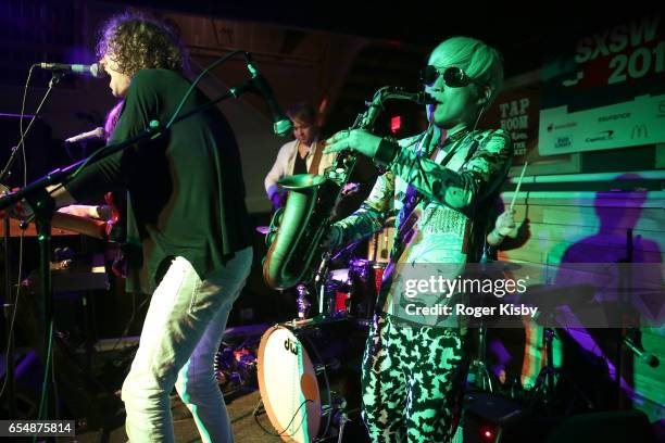 The Warbly Jets perform onstage at The Grammy Museum Presents Homegrown Los Angeles at Tap Room at the Market on March 17, 2017 in Austin, Texas.