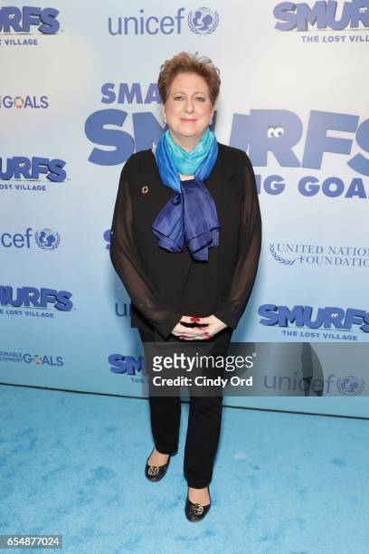 President & CEO of the U.S. Fund for UNICEF Caryl M. Stern at the United Nations Headquarters celebrating International Day of Happiness in...