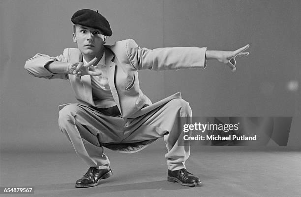 Drummer Daniel Woodgate of English pop/ska band Madness, during the cover shoot for their album, '7', London, 1981.