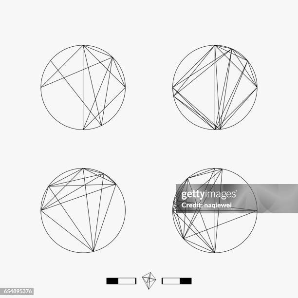 set of geometry pattern icon - philosophy vector stock illustrations